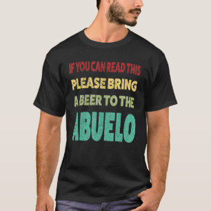 Mannen als je kunt lezen breng een biertje naar de t-shirt
