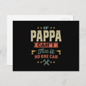 Mannen als Pappa het Papa Gift niet kan oplossen Briefkaart (Voorkant / Achterkant)