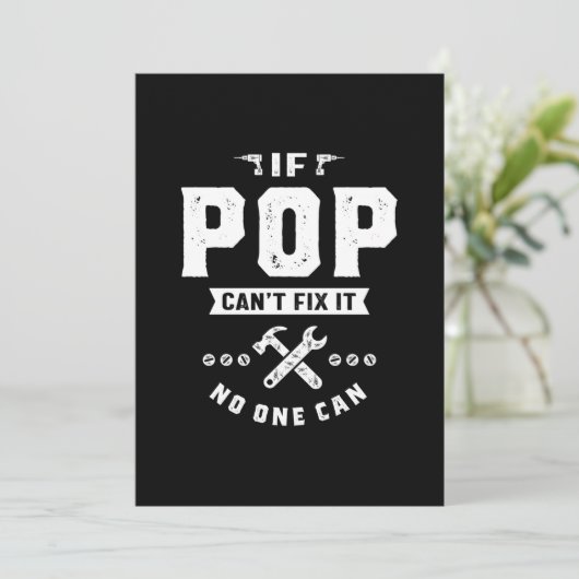 Mannen als Pop het verhelpt, kan niemand vaders D  Kaart (Staand voorkant)