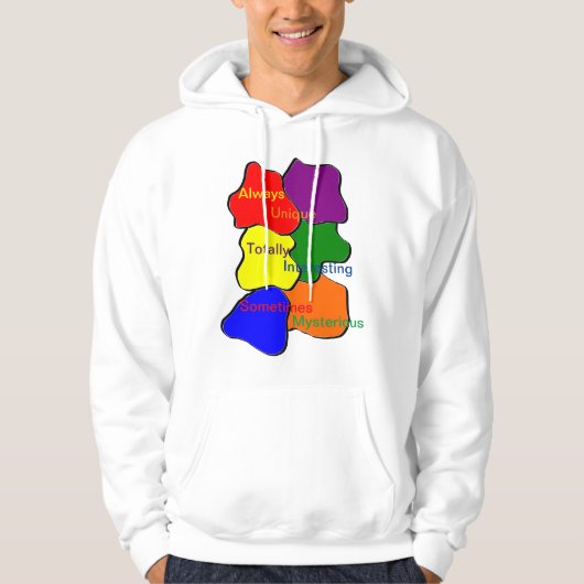 Mannen Altijd uniek autisme Hoodie (Voorkant)