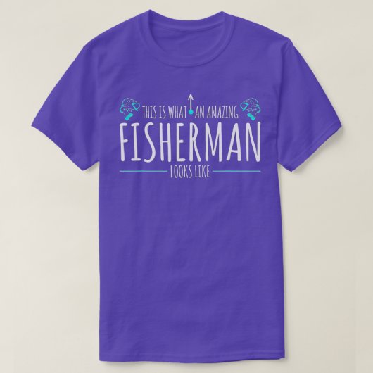 Mannen Amazing Fisherman Funny Vist offertes T-shirt (Design voorkant)