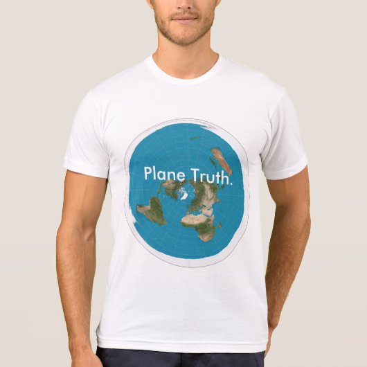 Mannen American Apparel "Plane Truth". T-shirt (Voorkant)