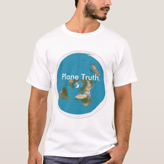 Mannen American Apparel "Plane Truth". T-shirt (Voorkant)