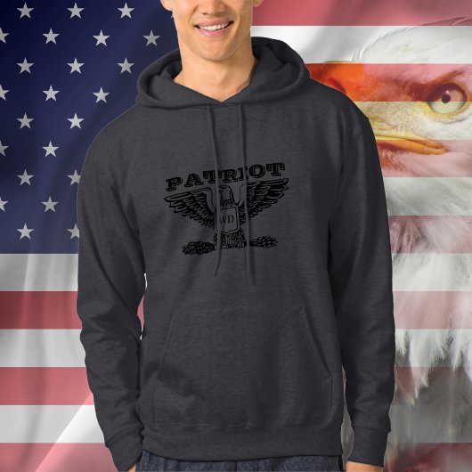Mannen American Eagle Patriot, Monogram Hoodie