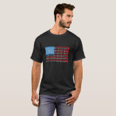 Mannen American Flag Golf Club Sport Design Long S T-shirt (Voorkant volledig)
