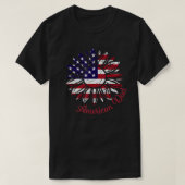 Mannen American Flag Sunflower USA4th Juli Man T-shirt (Design voorkant)