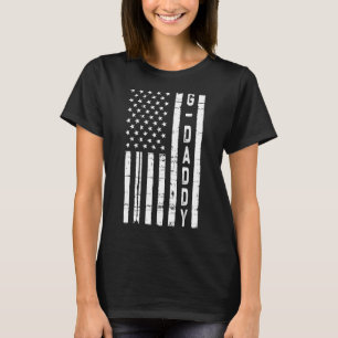 Mannen Amerika Amerikaanse vlag G papa voor vet T-shirt