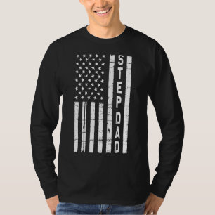 Mannen Amerika Amerikaanse vlag stap vader voor f T-shirt
