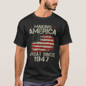 Mannen Amerika geweldig maken sinds 1947  geschenk T-shirt (Voorkant)