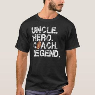 Mannen Amerikaans Football Uncle Hero Coach Legend T-shirt