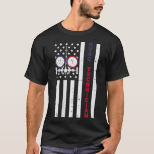 Mannen -Amerikaans Vlag HVAC-technicus US HVAC T-shirt