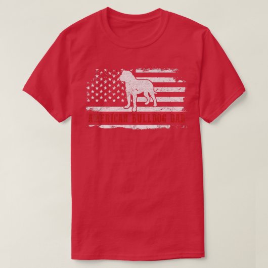 Mannen-Amerikaanse bulldog Papa heeft de Amerikaan T-shirt (Design voorkant)
