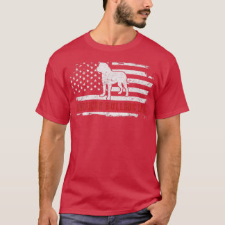 Mannen-Amerikaanse bulldog Papa heeft de Amerikaan T-shirt