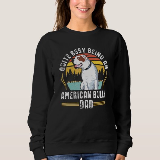 Mannen Amerikaanse Bully Dad Dog Owner American Bu Trui (Voorkant)