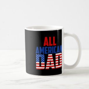 Mannen Amerikaanse vlag All American Dad 4 juli Koffiemok