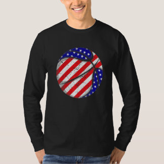 Mannen Amerikaanse vlag Basketball Mannen van de V T-shirt