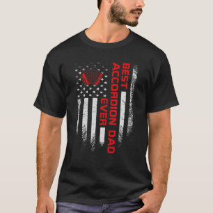 Mannen Amerikaanse vlag Best Accordion Papa T-shirt