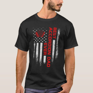 Mannen  Amerikaanse vlag Best Accordion Papa T-shirt