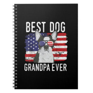 Mannen Amerikaanse vlag Best Dog Grandpa Ever Bost Notitieboek