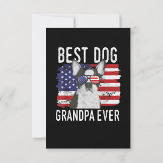 Mannen Amerikaanse vlag Best Dog Grandpa Ever Bost RSVP Kaartje