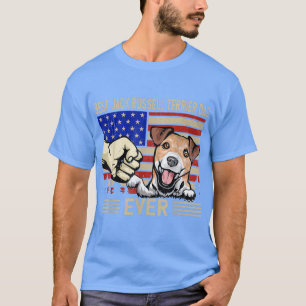 Mannen Amerikaanse vlag Best Jack Russell Terrier T-shirt