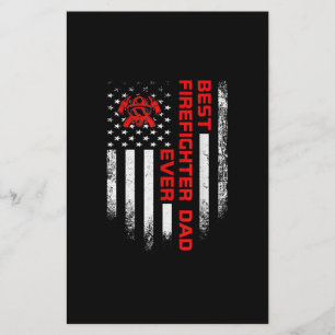 Mannen Amerikaanse vlag Beste brandweerman Flyer