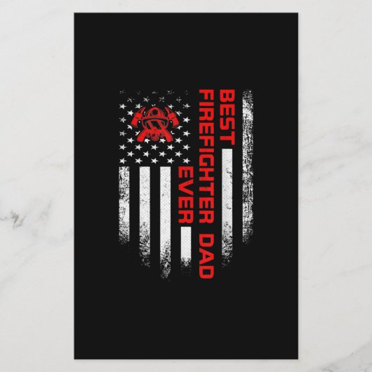 Mannen Amerikaanse vlag Beste brandweerman Flyer (Voorkant)