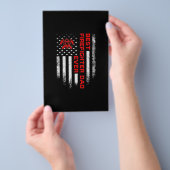 Mannen Amerikaanse vlag Beste brandweerman Flyer (Hand)