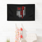 Mannen Amerikaanse vlag Beste brandweerman Spandoek (Insitu)