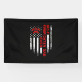 Mannen Amerikaanse vlag Beste brandweerman Spandoek (Horizontaal)