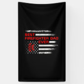 Mannen Amerikaanse vlag Beste brandweerman Spandoek (Verticaal)