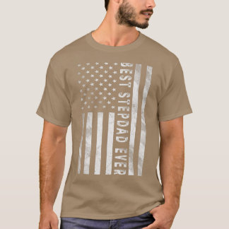 Mannen Amerikaanse vlag, beste stap, vader ooit T-shirt