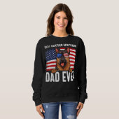 Mannen-Amerikaanse vlag Duitse Shepherd Dad Dog Va Trui (Voorkant volledig)