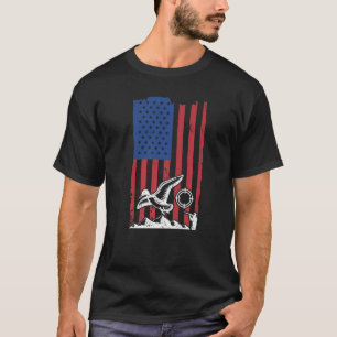 Mannen Amerikaanse vlag eend jagen op watervogels  T-shirt