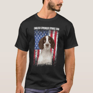 Mannen Amerikaanse vlag Engelse Springer Spaniel P T-shirt