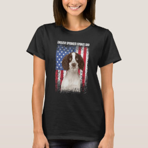 Mannen Amerikaanse vlag Engelse Springer Spaniel P T-shirt