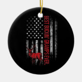 Mannen Amerikaanse vlag Flag Best Buckin' Gramps o Keramisch Ornament (Voorkant)