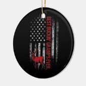 Mannen Amerikaanse vlag Flag Best Buckin' Gramps o Keramisch Ornament (Links)