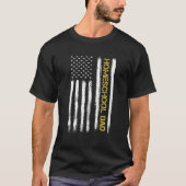 Mannen Amerikaanse vlag Homeschool papa niet naar  T-shirt (Voorkant)