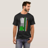 Mannen Amerikaanse vlag Ierland vlag ST PATRICKS D T-shirt (Voorkant volledig)