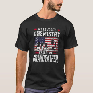Mannen Amerikaanse vlag Mijn favoriete scheikunde T-shirt