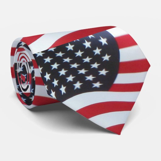 Mannen Amerikaanse vlag Necktie Stropdas (Opgerold)