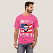 Mannen Amerikaanse vlag op 4 juli T-shirt (Voorkant volledig)
