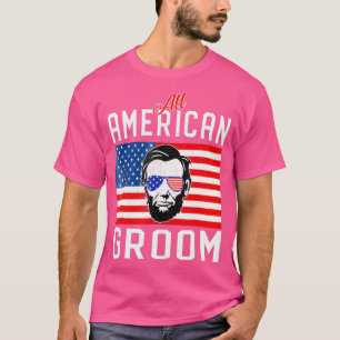 Mannen Amerikaanse vlag op 4 juli T-shirt