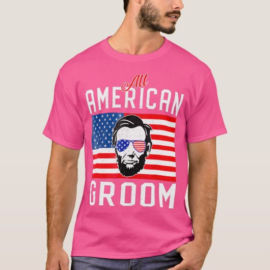 Mannen Amerikaanse vlag op 4 juli T-shirt (Voorkant)