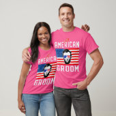 Mannen Amerikaanse vlag op 4 juli T-shirt (Unisex)