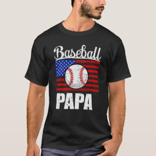 Mannen-Amerikaanse vlag opa-wedstrijd Baseball Pap T-shirt