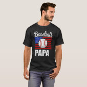 Mannen-Amerikaanse vlag opa-wedstrijd Baseball Pap T-shirt (Voorkant volledig)