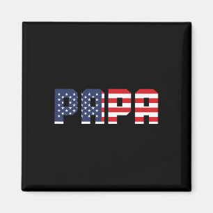 Mannen Amerikaanse vlag Papa Mannen 4 juli  Magneet