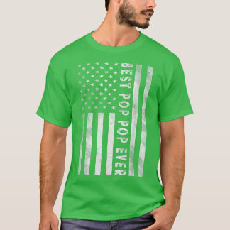 Mannen Amerikaanse vlag Pop beste Pop op opa F T-shirt